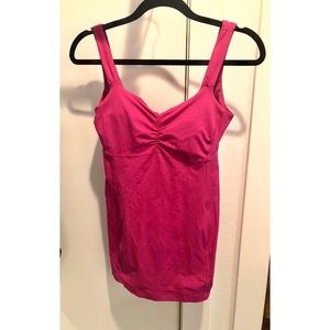 Lululemon long workout tank top.